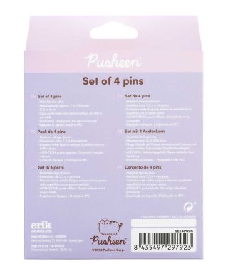 Pusheen - zestaw 4 przypinek