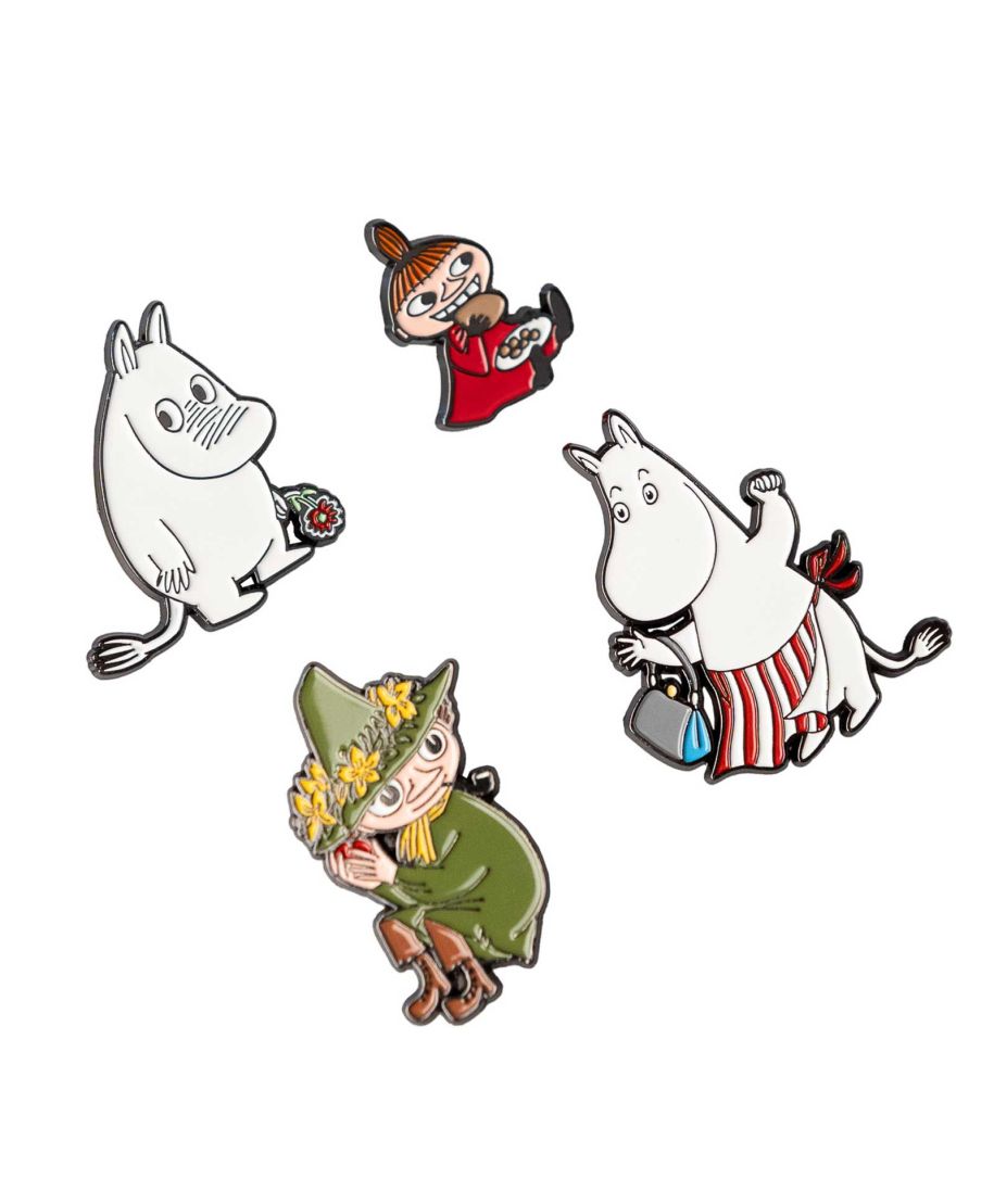 Muminki - zestaw 4 przypinek