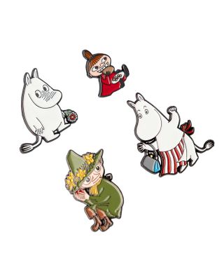 Muminki - zestaw 4 przypinek