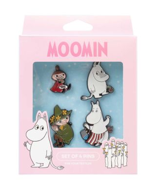Muminki - zestaw 4 przypinek