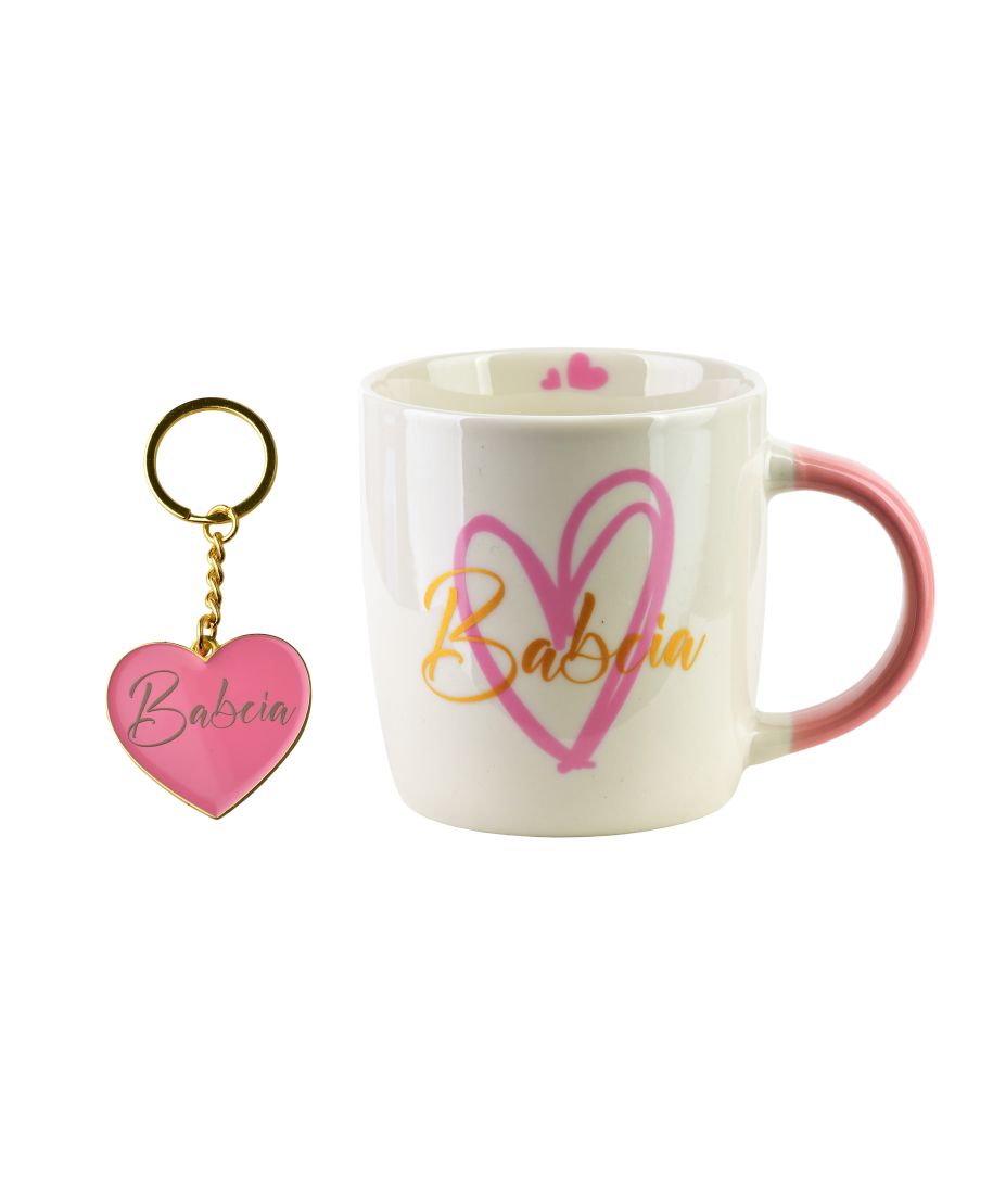 BABCIA Kubek z brelokiem 350ml 8,5x12x9cm