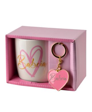 BABCIA Kubek z brelokiem 350ml 8,5x12x9cm