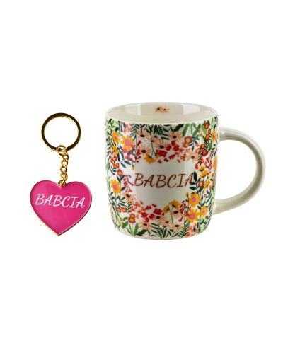 BABCIA Kubek z brelokiem 350ml 8,5x12x9cm