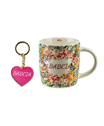 BABCIA Kubek z brelokiem 350ml 8,5x12x9cm