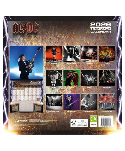AC/DC - kalendarz 2026