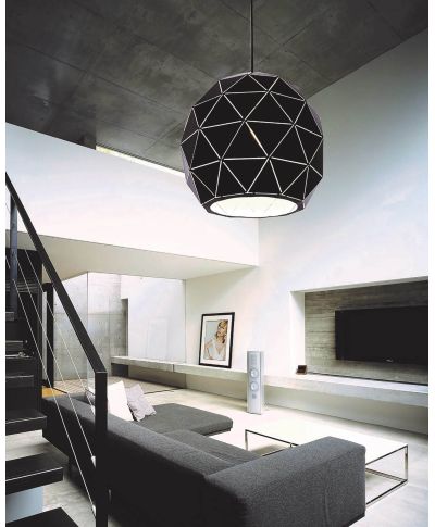 LAMPA WISZĄCA CZARNA BOKKA