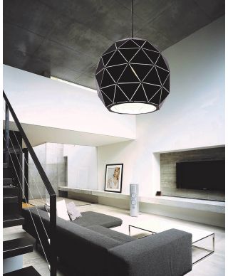 LAMPA WISZĄCA CZARNA BOKKA