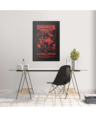 Stranger Things All Friends Welcome - plakat