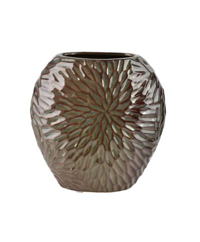 YARINE Wazon 20x10x20cm fiolet+zielony