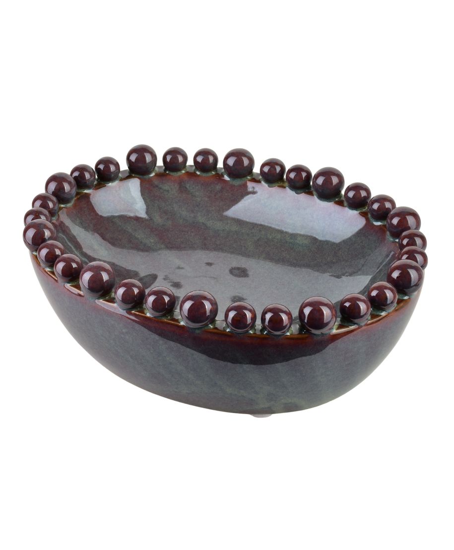 YARINE BALL Naczynie dekoracyjne owalne22x17x8cm kulki