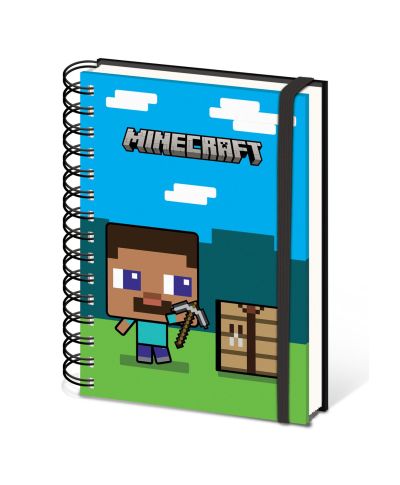 Minecraft Chibi Steve - notes A5 kołozeszyt z okładką 3D