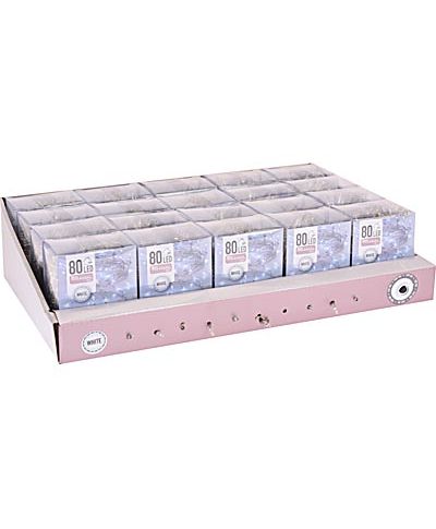 ŁAŃCUCH LED 80 Z WŁĄCZNIKIEM CZASOWYM BIAŁE 3xAA 1,5V NA BATERIE