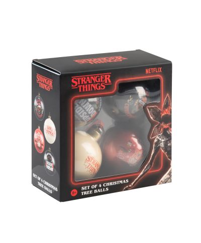 Stranger Things - zestaw 4 bombek choinkowych