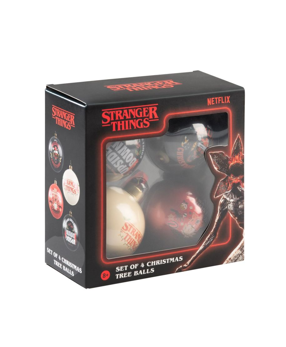 Stranger Things - zestaw 4 bombek choinkowych
