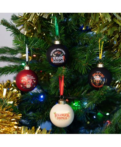 Stranger Things - zestaw 4 bombek choinkowych