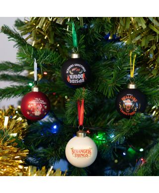 Stranger Things - zestaw 4 bombek choinkowych