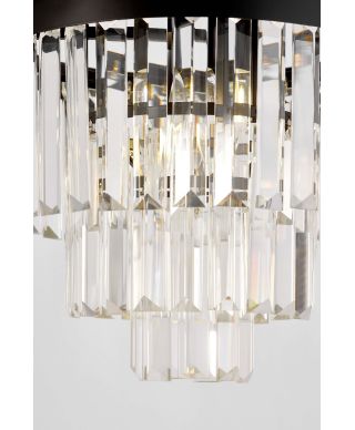 NOWOCZESNY ŻYRANDOL KRYSZTAŁOWY CZARNY CAPRIA D30