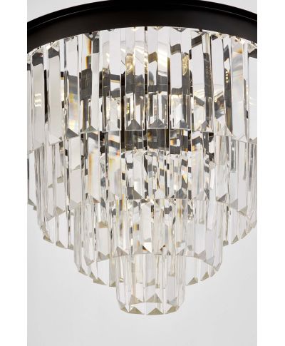 NOWOCZESNY ŻYRANDOL KRYSZTAŁOWY CZARNY CAPRIA D40