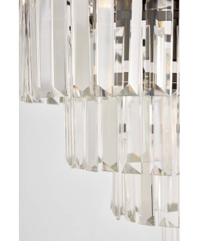 NOWOCZESNY ŻYRANDOL KRYSZTAŁOWY CZARNY CAPRIA D40