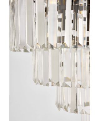 NOWOCZESNY ŻYRANDOL KRYSZTAŁOWY CZARNY CAPRIA D40