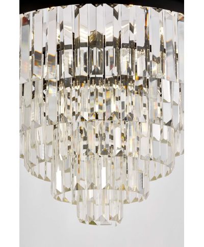 NOWOCZESNY ŻYRANDOL KRYSZTAŁOWY CZARNY CAPRIA D50