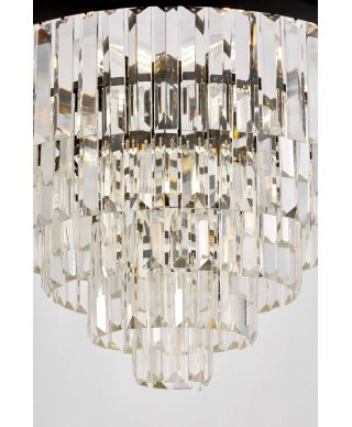 NOWOCZESNY ŻYRANDOL KRYSZTAŁOWY CZARNY CAPRIA D50