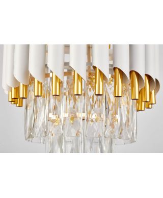 LAMPA NOCNA KRYSZTAŁOWA BIAŁO-ZŁOTA MAZINI