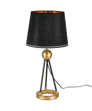 LAMPA NOCNA CZARNO-ZŁOTA BELFORTE