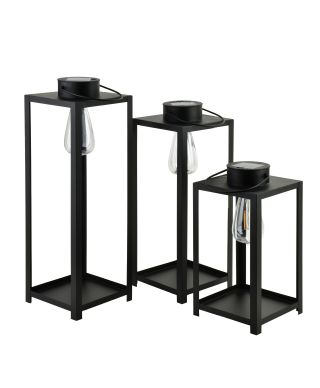 SOKKE Latarnia solarna 15x15x30 cm