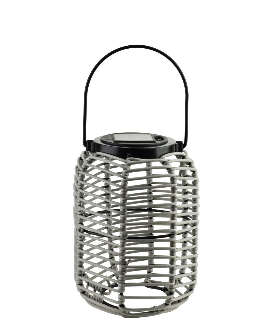SOKKE GREY Lampion solarny 15x20/31cm