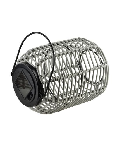 SOKKE GREY Lampion solarny 15x20/31cm