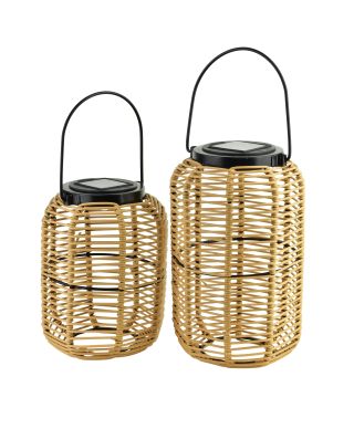 SOKKE NATURE Lampion solarny 15x15x25/36cm