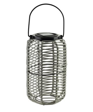 SOKKE GREY Lampion solarny 15x15x25/36cm