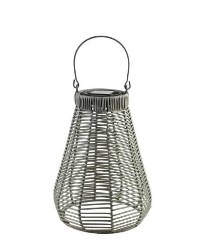 SOKKE GREY Lampion solarny 11,5x21x29/41cm