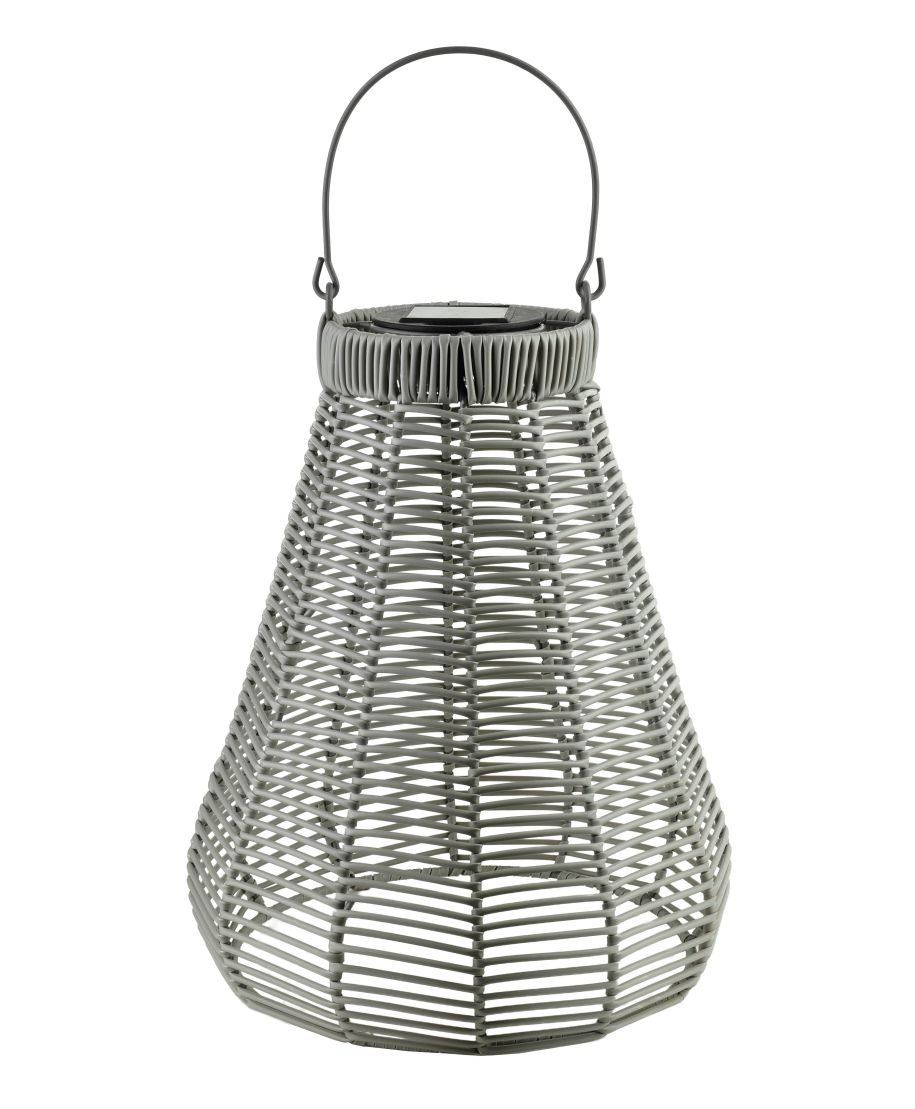 SOKKE GREY Lampion solarny 13x27x33/45cm
