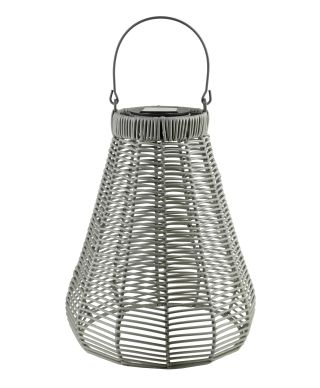 SOKKE GREY Lampion solarny 13x27x33/45cm