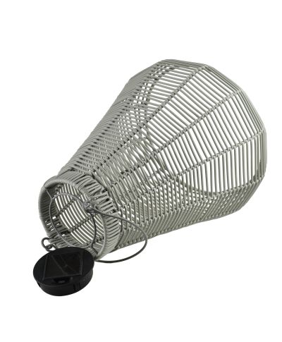 SOKKE GREY Lampion solarny 13x27x33/45cm