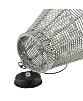 SOKKE GREY Lampion solarny 13x27x33/45cm