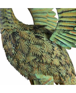 CEDRIC Figura metalowa CZAPLA 45,5x38x95cm rozłożone skrzydła