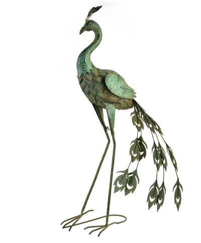 CEDRIC Figura metalowa PAW 90cmpióra w dół