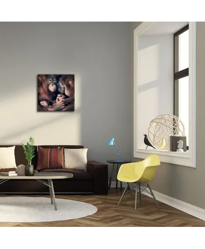 Obraz ścienny - Orangutan Family - 40x40 cm