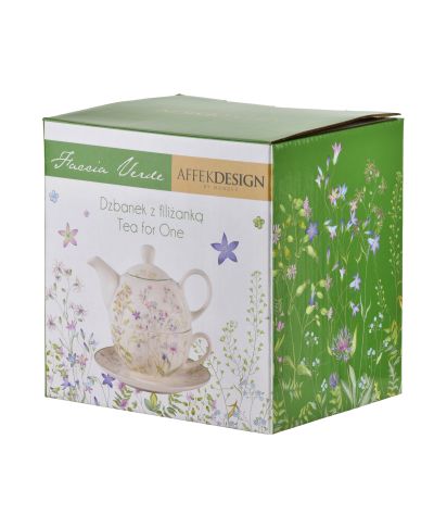 FACCIA VERDE Dzbanek z filiżanką TEA FOR ONE 280ml/410ml