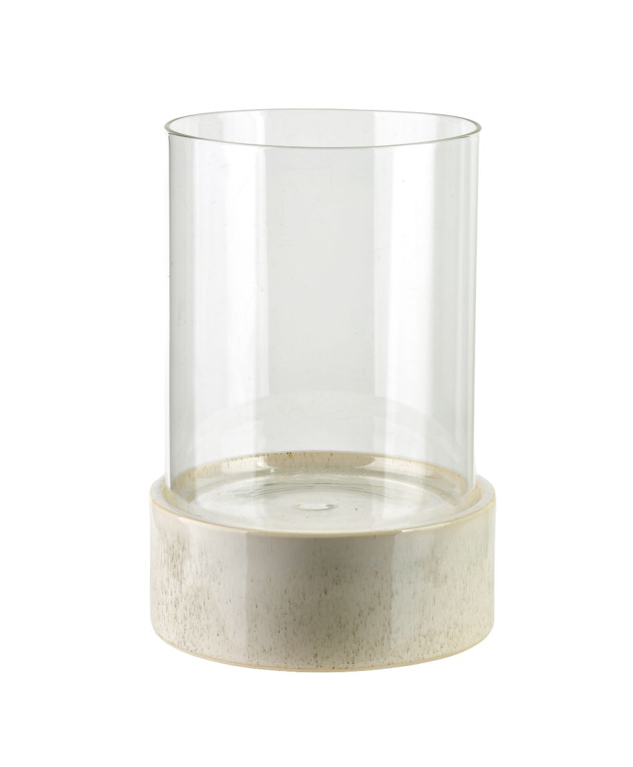 EVAM BEIGE Świecznik 18x18x21 cm