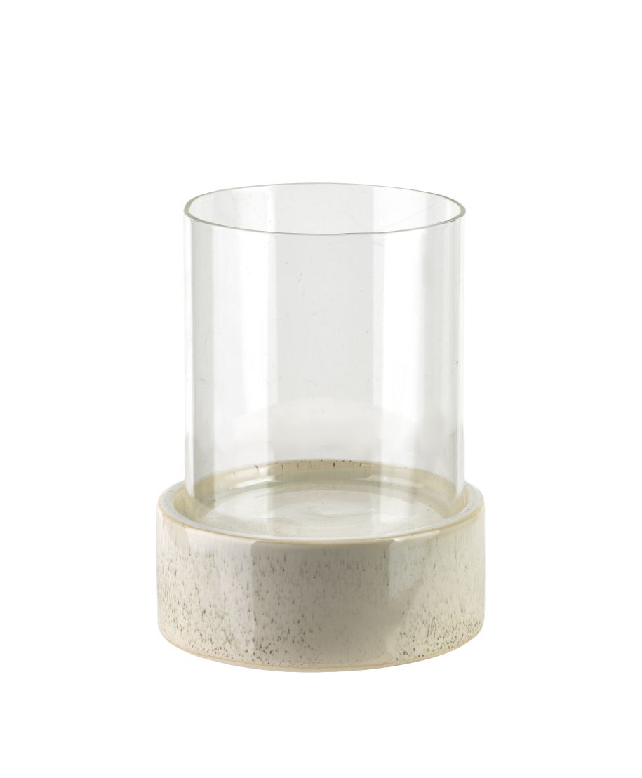 EVAM BEIGE Świecznik 14x14x14 cm