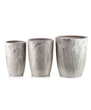 NEVA MARBLE Komplet 3 osłonek ceramicznych 37x37x47/30x30x43/24x24x40cm BIG