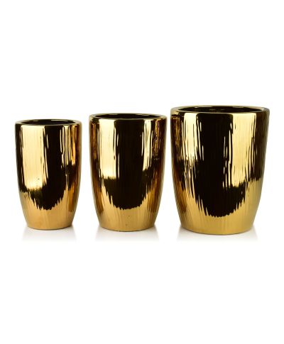 NEVA GOLD Komplet 3 osłonek ceramicznch 37x37x47/30x30x43/24x24x40cm BIG