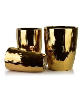 NEVA GOLD Komplet 3 osłonek ceramicznch 37x37x47/30x30x43/24x24x40cm BIG