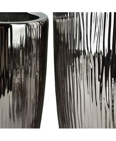 NEVA SILVER Komplet 3 osłonek ceramicznych 37x37x47/30x30x43/24x24x40cm BIG