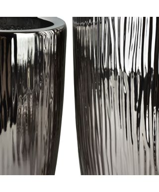 NEVA SILVER Komplet 3 osłonek ceramicznych 37x37x47/30x30x43/24x24x40cm BIG