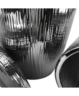 NEVA SILVER Komplet 3 osłonek ceramicznych 37x37x47/30x30x43/24x24x40cm BIG